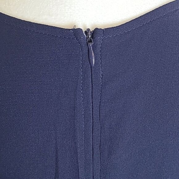 Navy Blue Umbrella Hem Midi-Dress with Lace & Sequined Collar, Size XL, NWOT - Picture 10 of 12